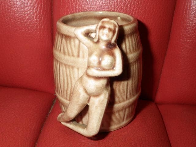 50'S★ピンナップガール★デカンタ マグカップ セット★ビンテージ★アート