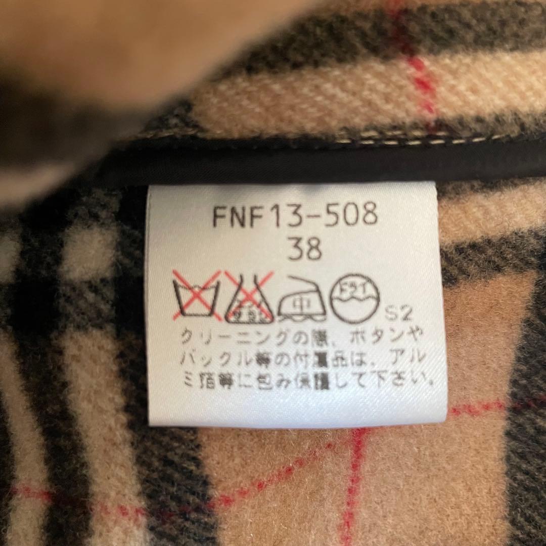 BURBERRY BLUE LABEL チェック ロングダッフルコート キャメル