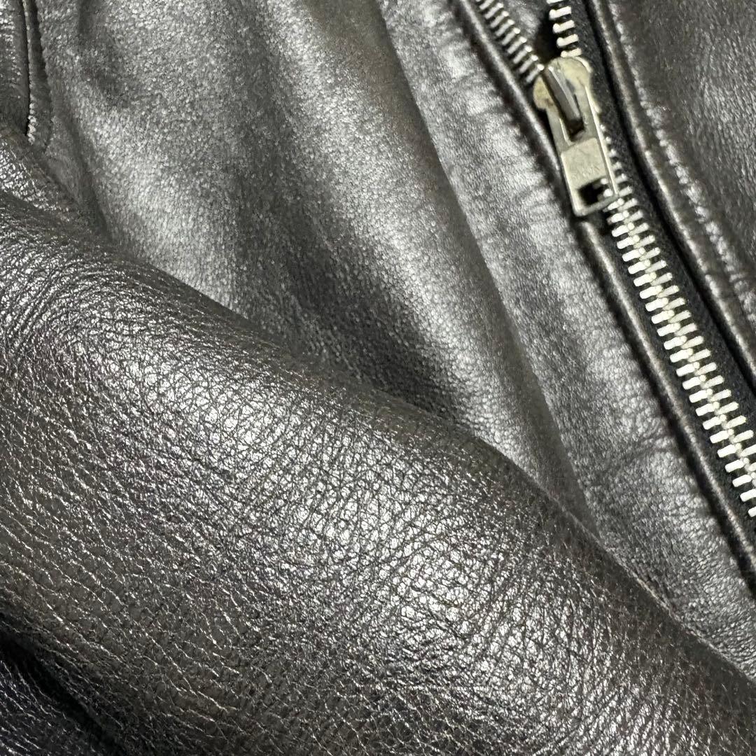 【牛タグ移行期】80s Schott 618希少シ ボ革個体 ライダース 34