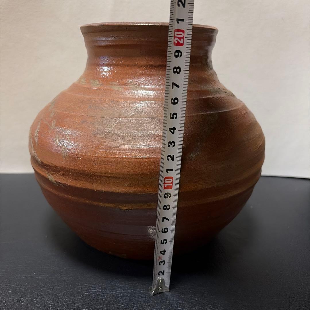 古備前　備前焼　壺　＆　サルノコシカケ　蓋