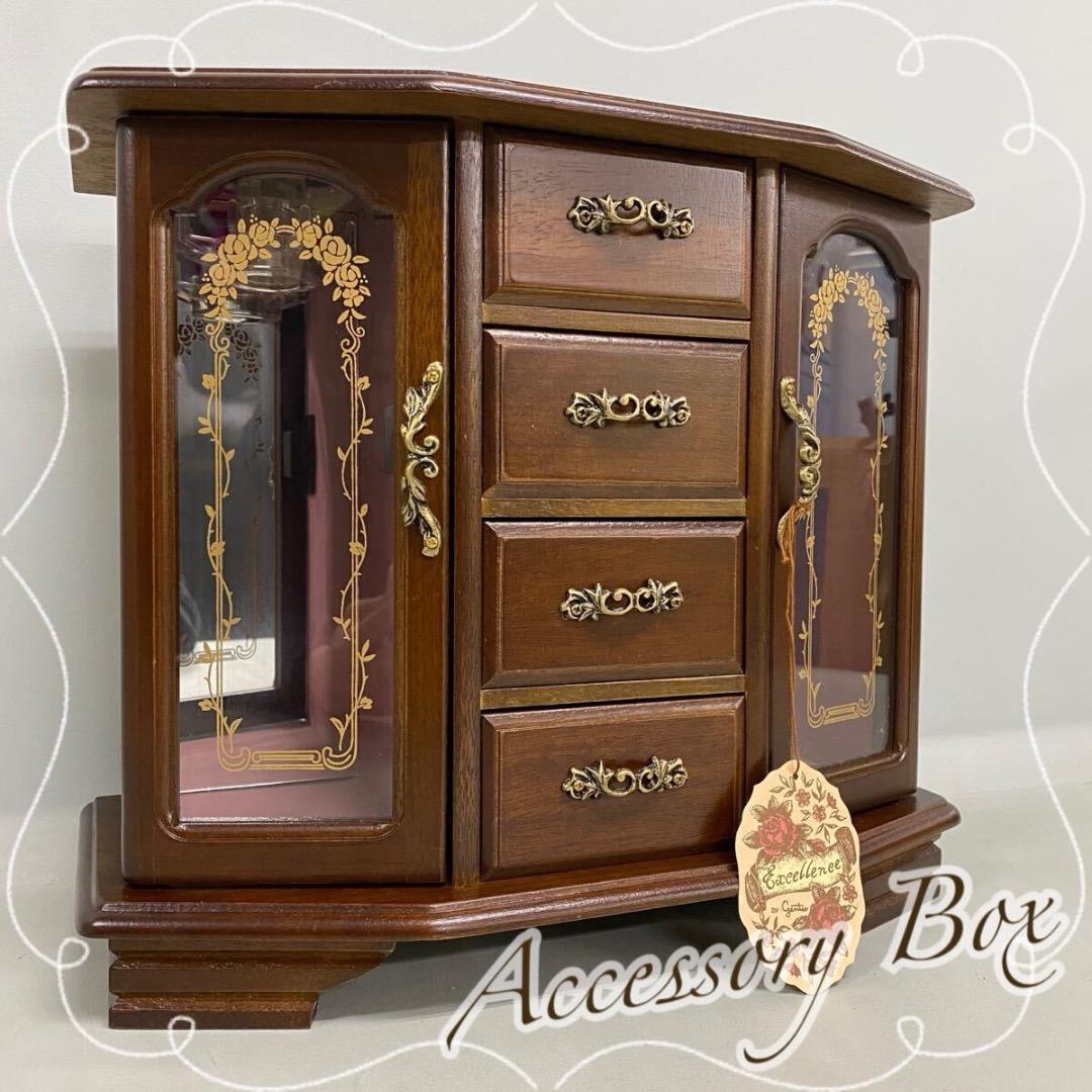 未使用 木製 ジュエリーボックス