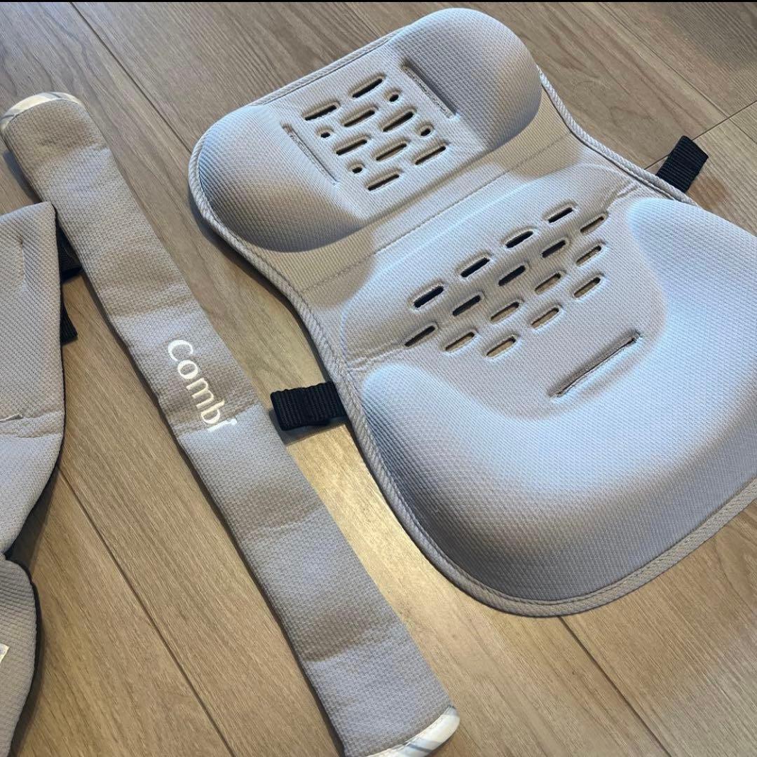 【美品】コンビ スゴカル 4キャス エアー エッグショック HK ライトグレー