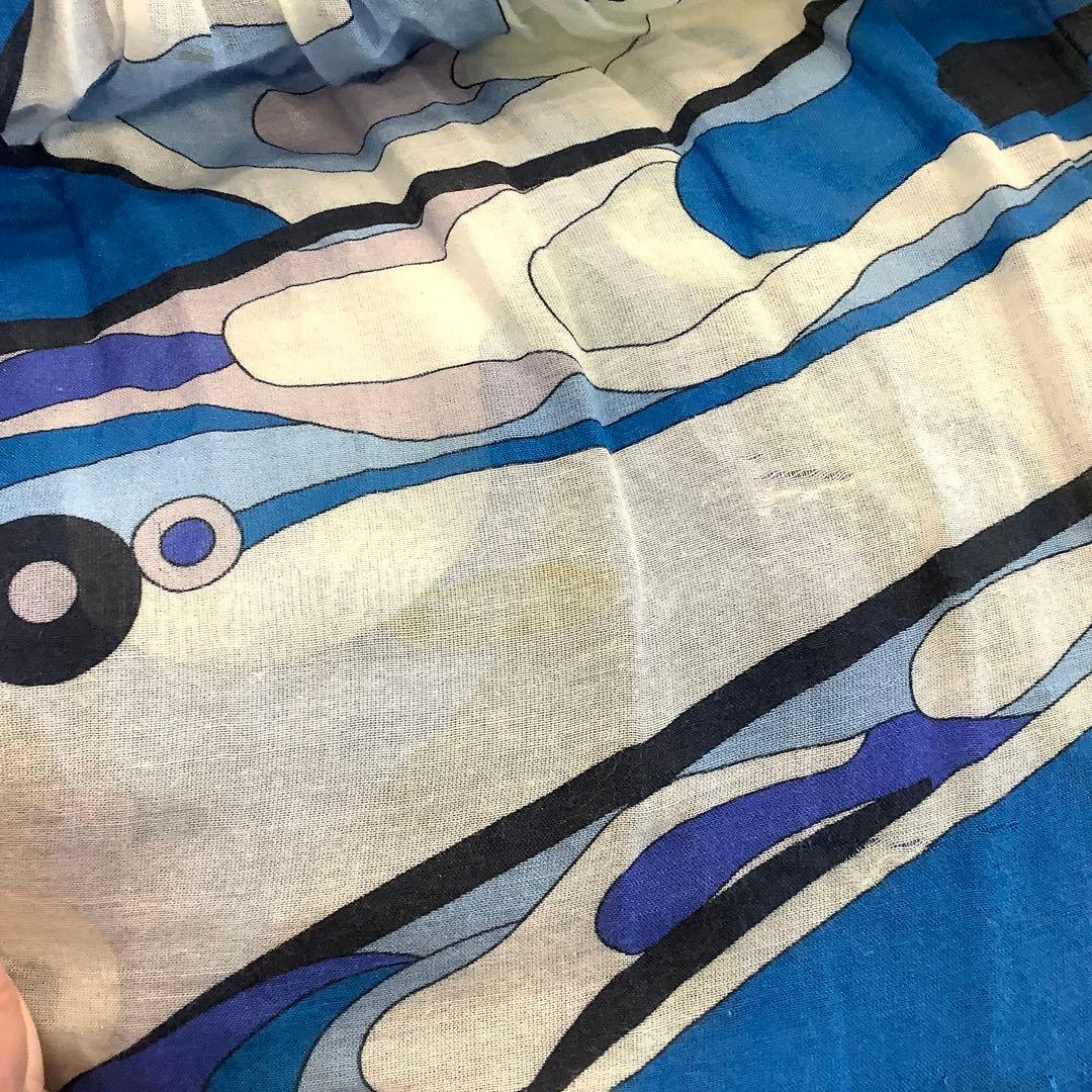 EMILIO PUCCI ティアードマキシスカート　ミディドレス　ブルー系
