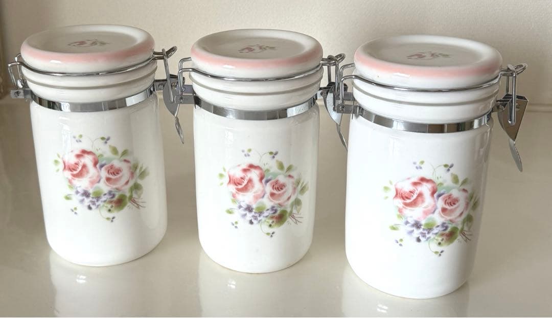 イマンオデット密封瓶３個セット陶器