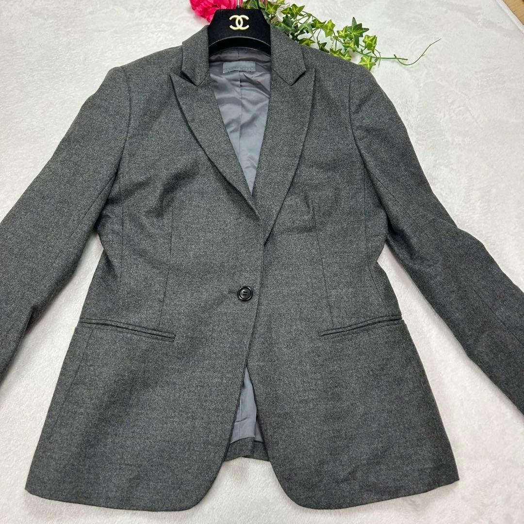 J830 美品 M セオリーリュクス スーツ上下 グレー レディース