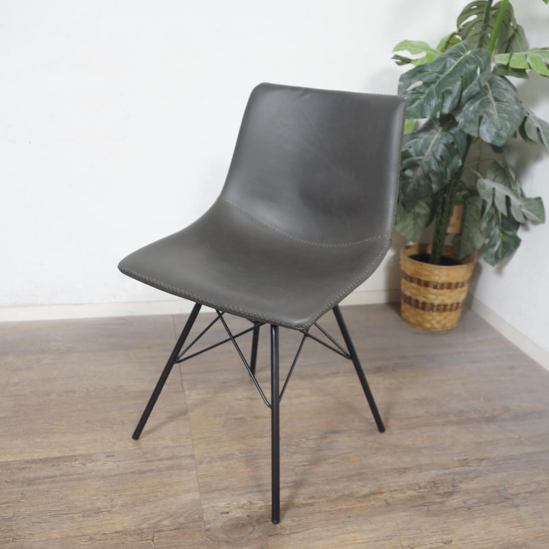 送料無料 【新品】360°回転 革張り ヴィンテージ風 チェア