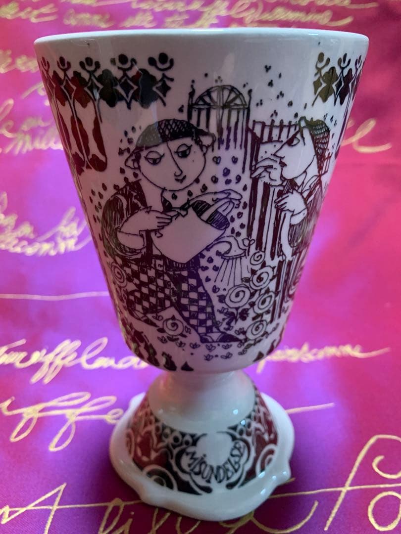 ビヨンヴィンブラッド　ニモール窯のビンテージのレアなコップ型花瓶！ペン立てにも！