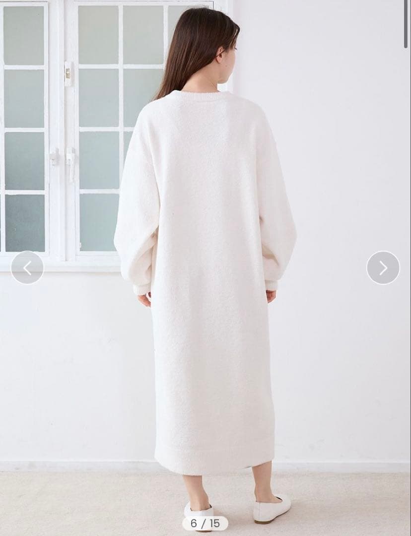 値下げ〜11/16 新品未使用ジェラートピケ シーズージャガードワンピースブルー