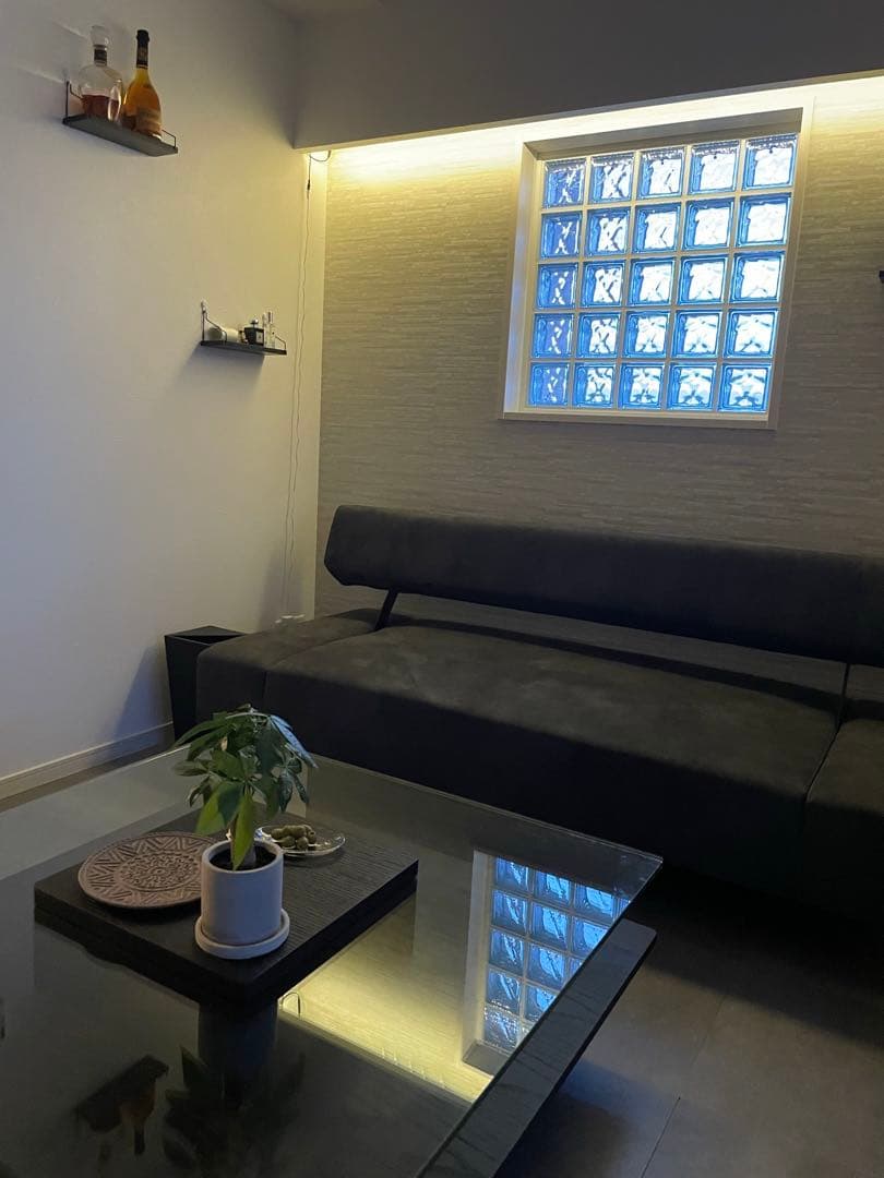 【111high】グレー3人掛けソファ