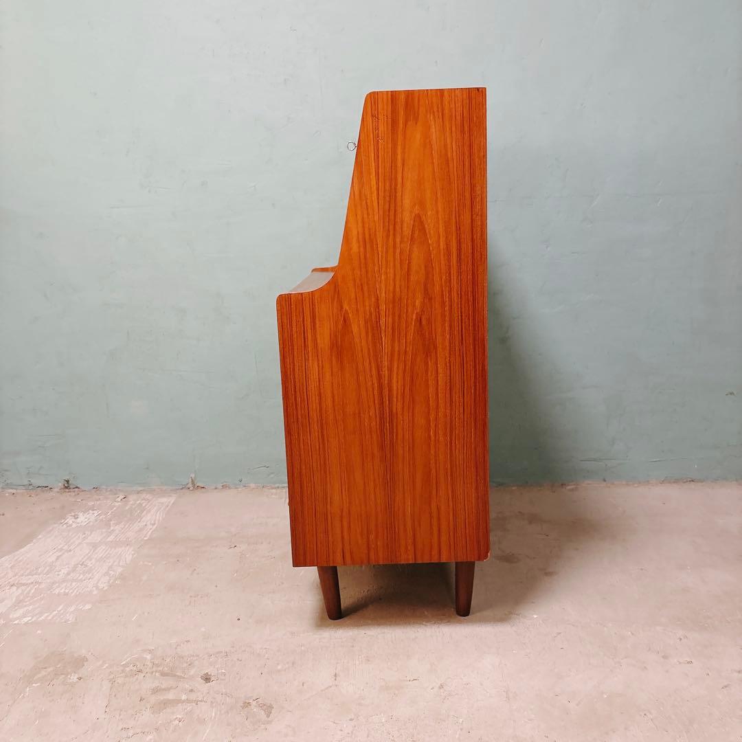 デンマーク　チーク材　ライティングビューロー　北欧家具　北欧ビンテージ