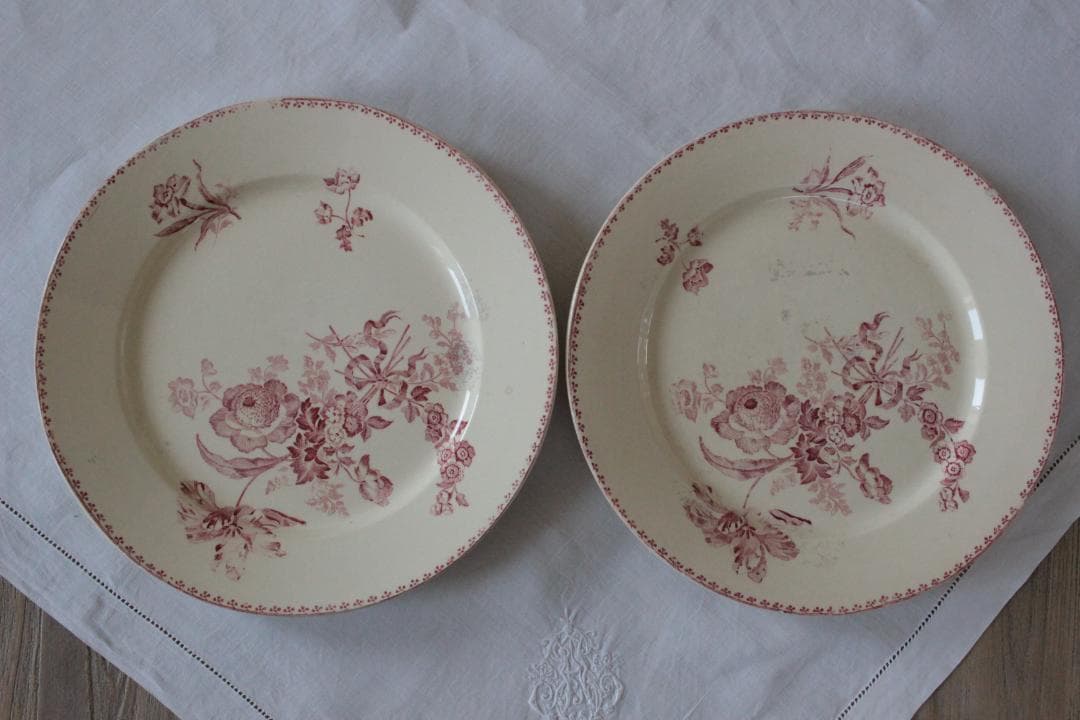 【B】2枚セット【サルグミンヌ】フォンタンジュプレート /フランスアンティーク