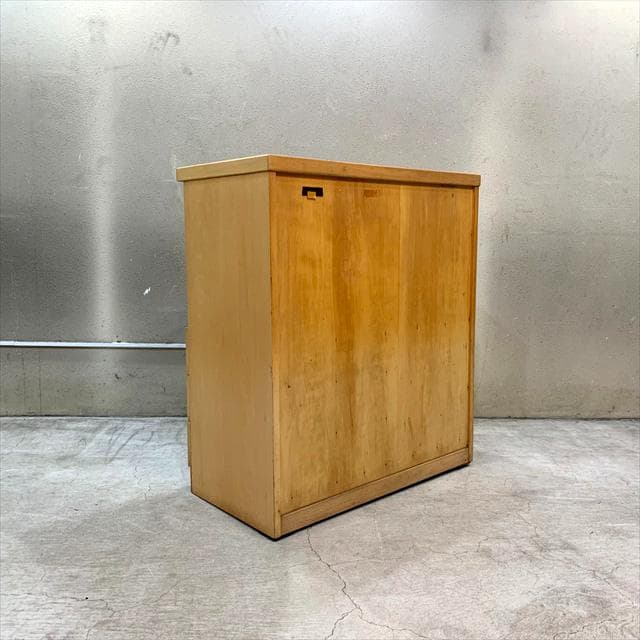 ヴィンテージのナチュラルサイドキャビネット