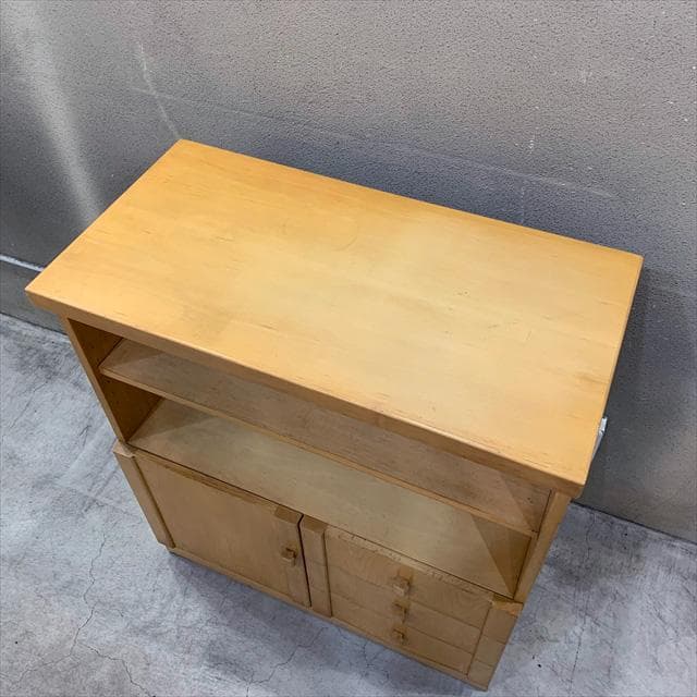 ヴィンテージのナチュラルサイドキャビネット