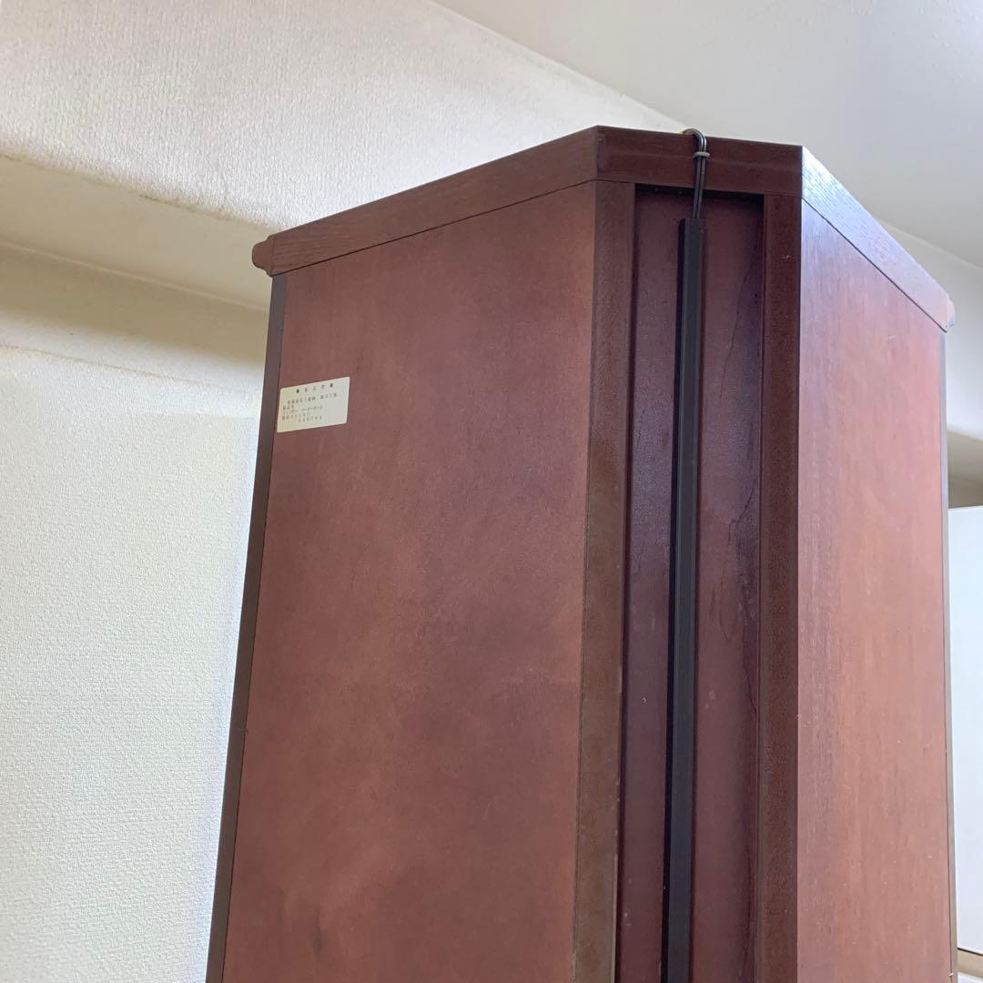 ヴィンテージ東海家具木製コーナーキャビネット ガラス棚付き