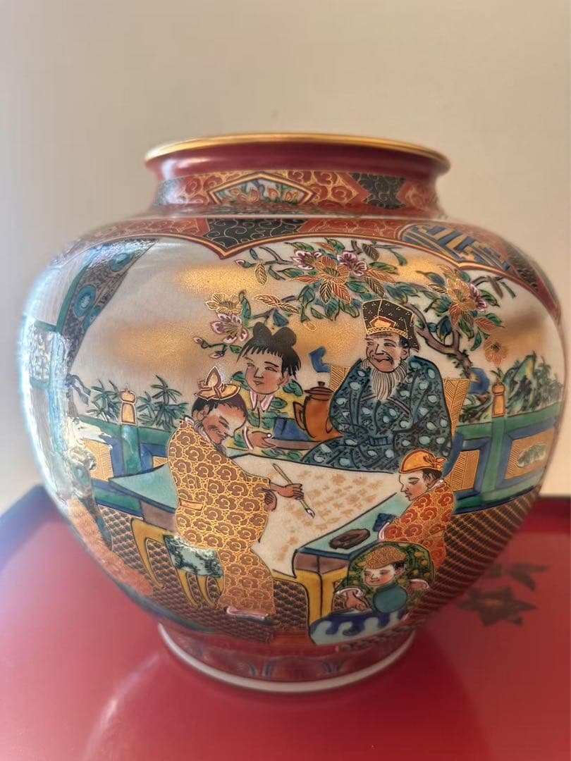 九谷庄三祥文 大 花瓶