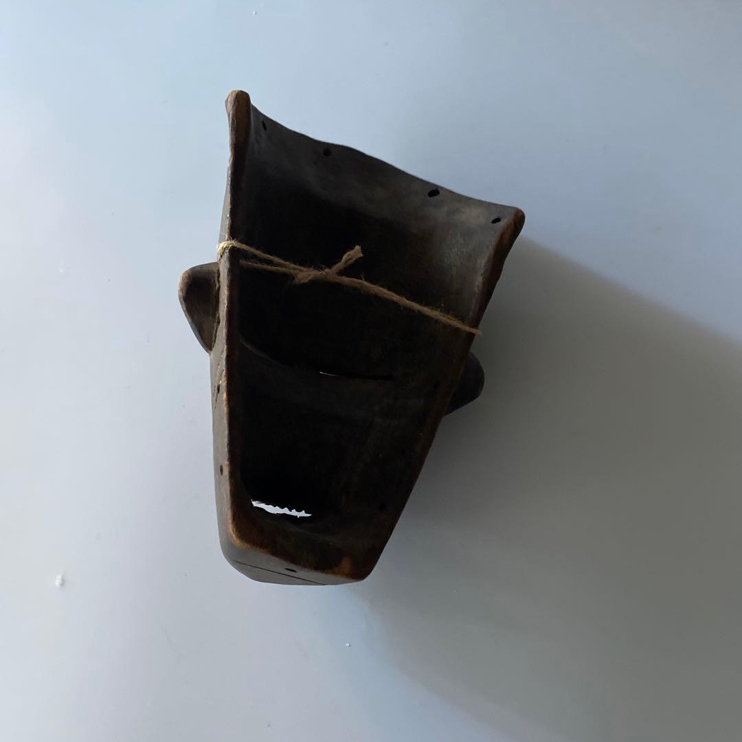 アフリカ 木彫り マスク 骨董 チョクウェ族 アンティーク お面 芹沢銈介