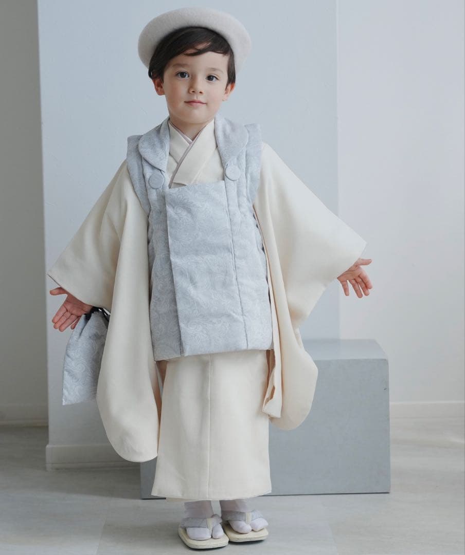 七五三　３歳　被布コートセット 男の子 utatane ジャガード　正月　お正月