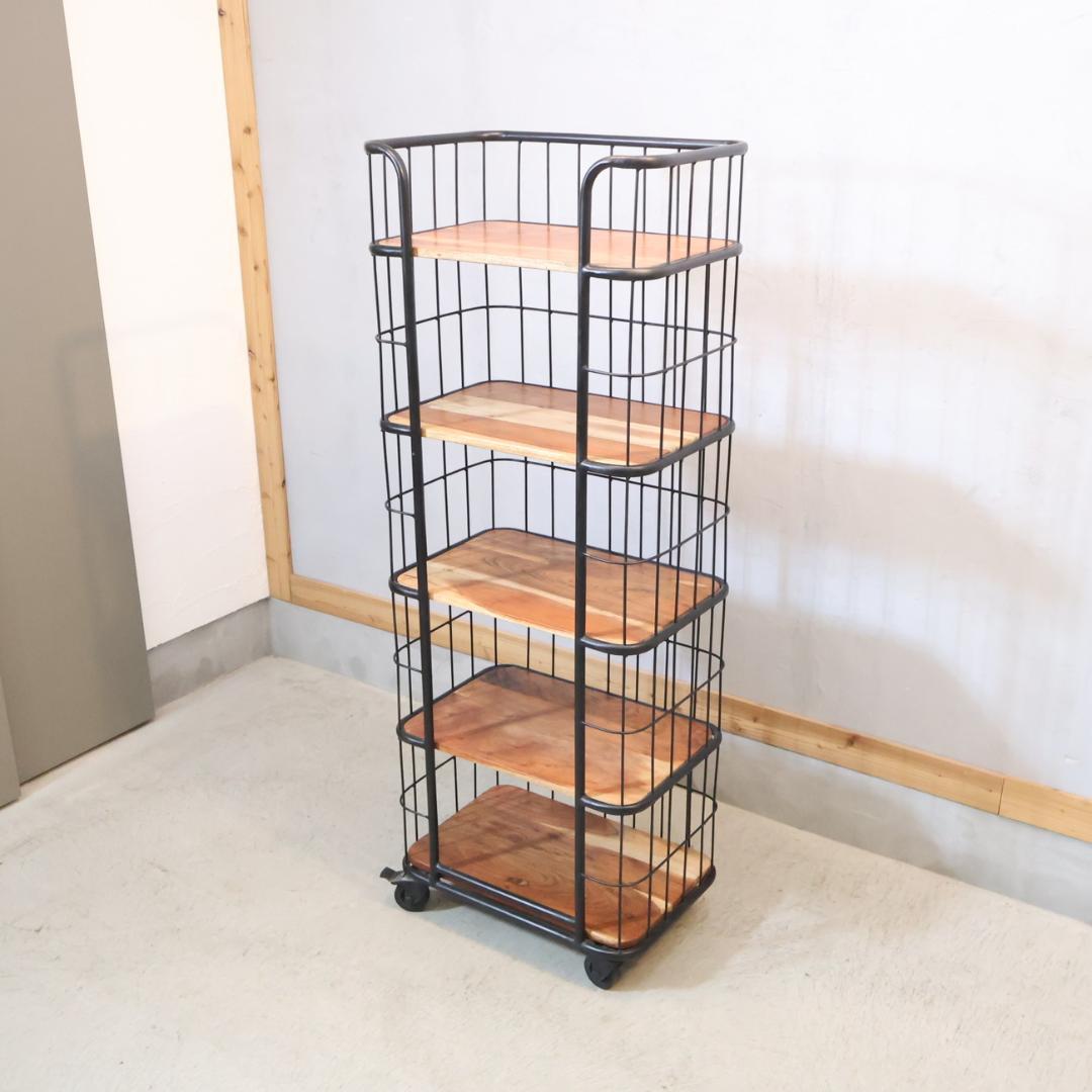 SPICE OF LIFE 5段ワゴンラック ブルックリンスタイル シェルフ