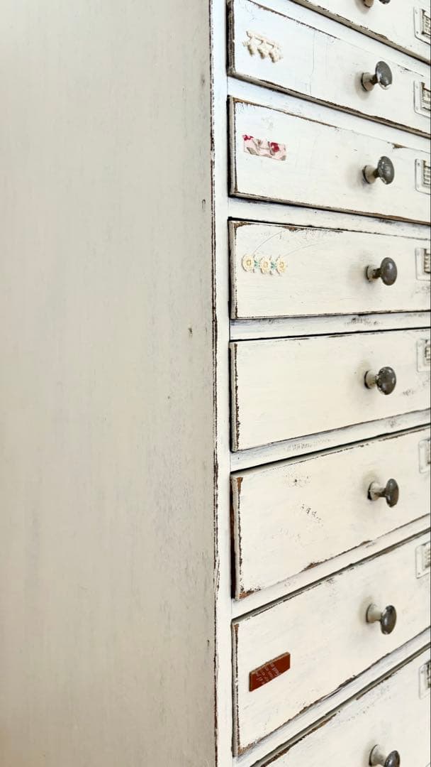 昭和レトロ ホワイト小引出し10段