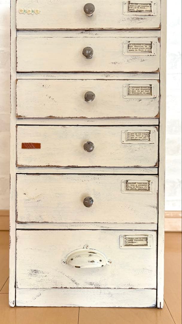 昭和レトロ ホワイト小引出し10段