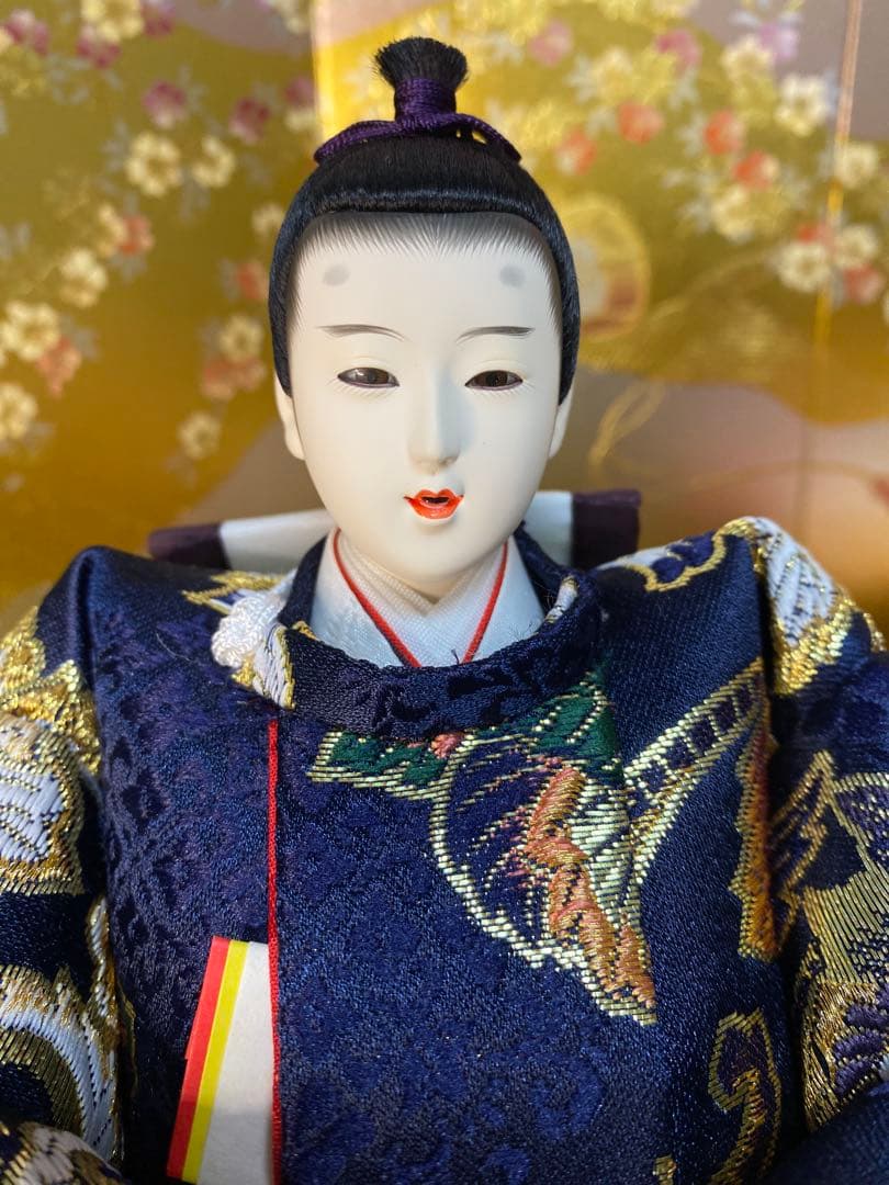 東京久月　雛人形　西陣織金蘭　オリジナル頭　収納親王飾り