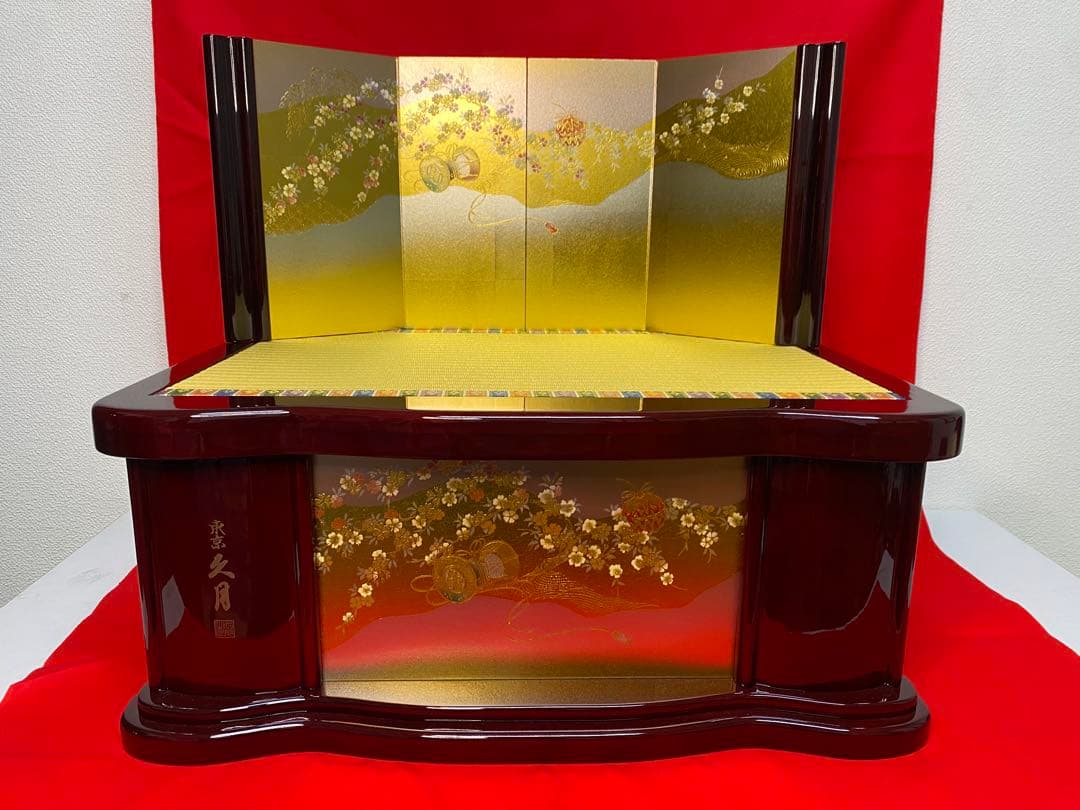 東京久月　雛人形　西陣織金蘭　オリジナル頭　収納親王飾り