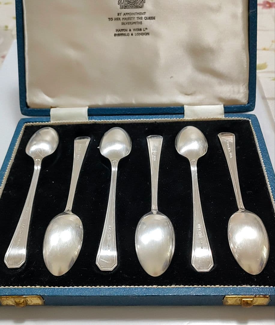 ●5393マッピン＆ウェッブ/イギリス製スターリングシルバー スプーンセット6本