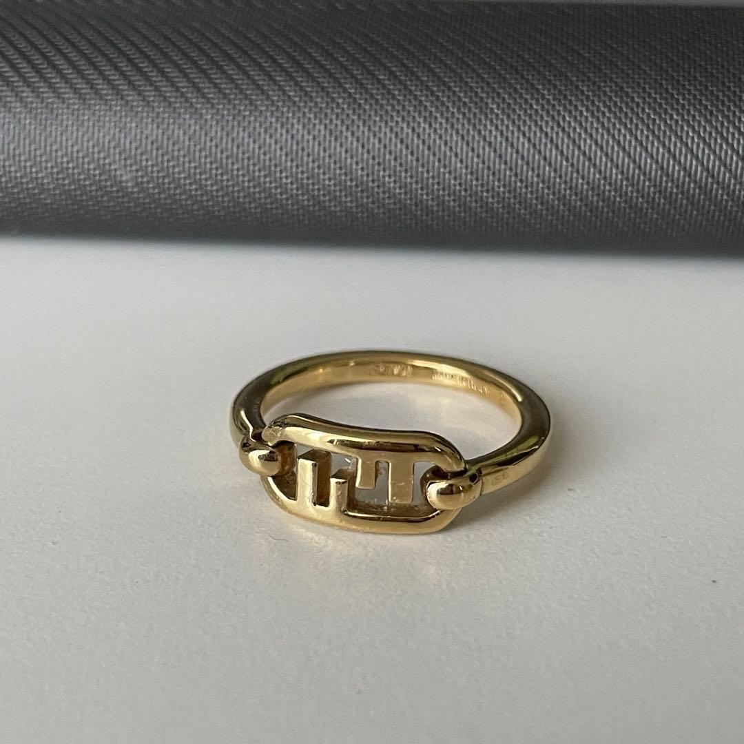 サ**様 FENDIゴールド ロゴデザインリング
