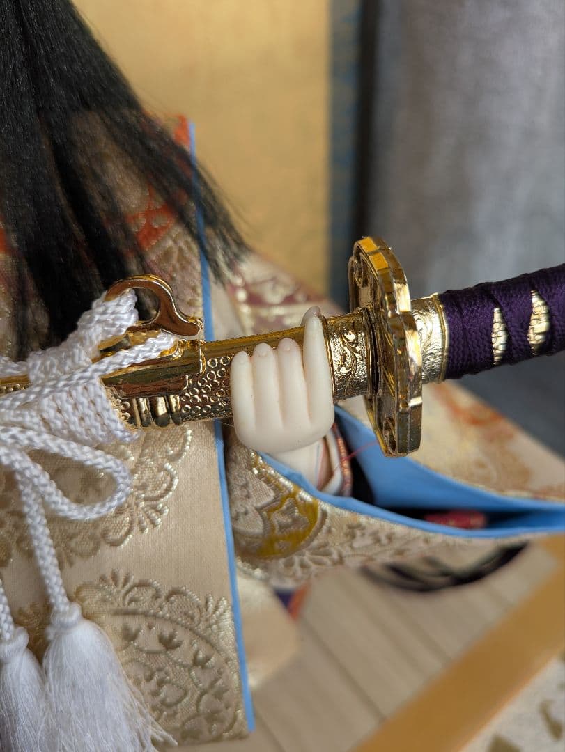 【古民家発掘】五月人形　御所人形 ガラスケース入り　伝統工芸品