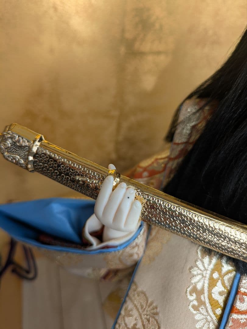 【古民家発掘】五月人形　御所人形 ガラスケース入り　伝統工芸品