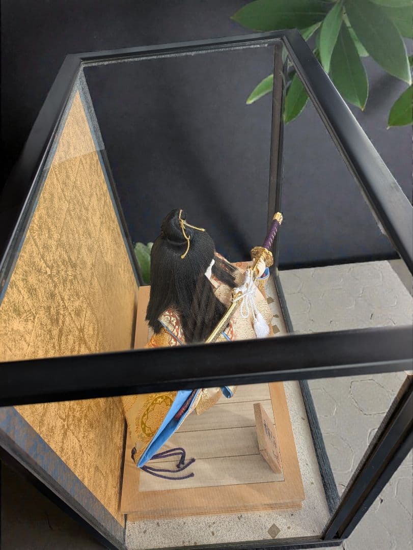 【古民家発掘】五月人形　御所人形 ガラスケース入り　伝統工芸品