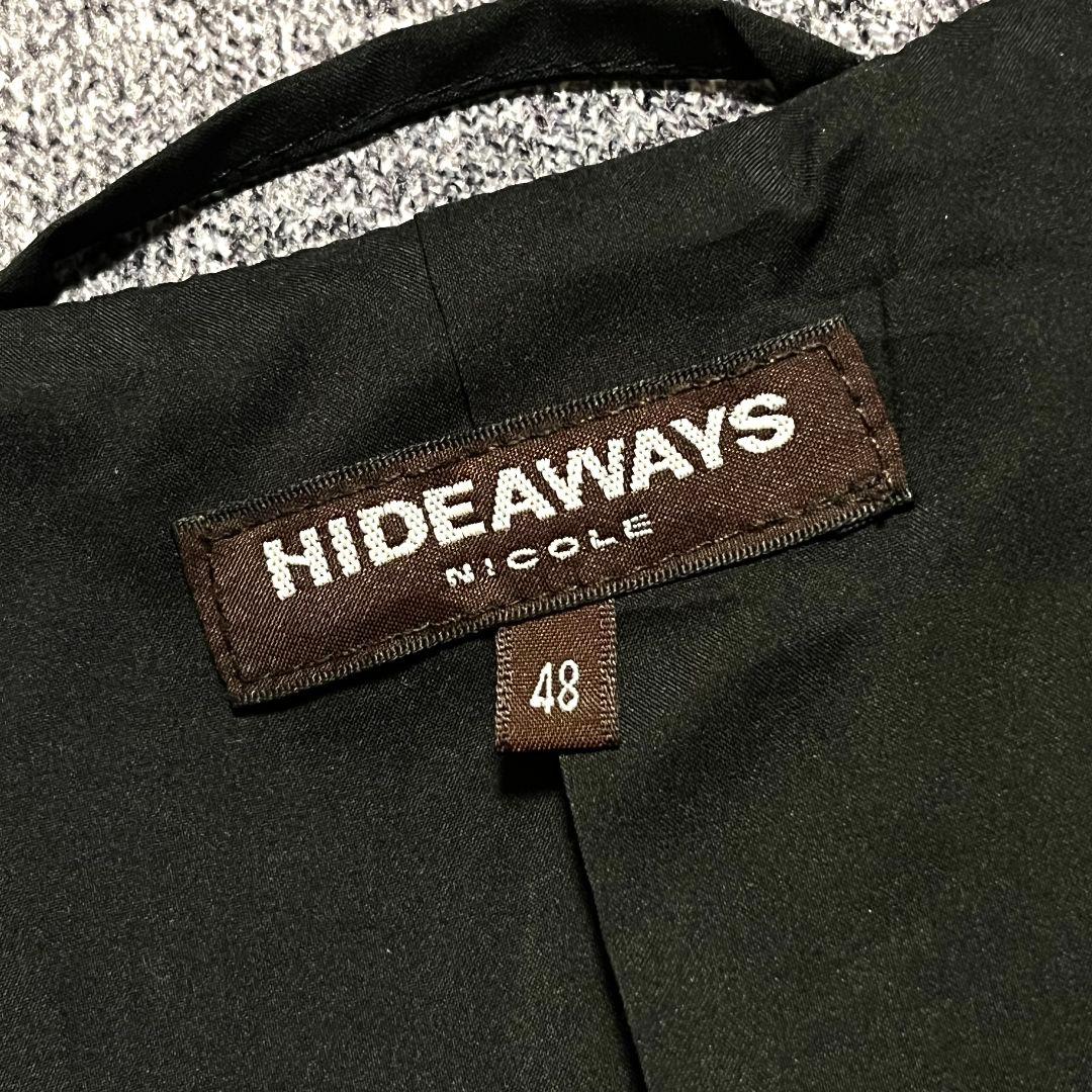 【美品】【48】HIDEAWAYS NICOLE スタンドカラーコート メンズ