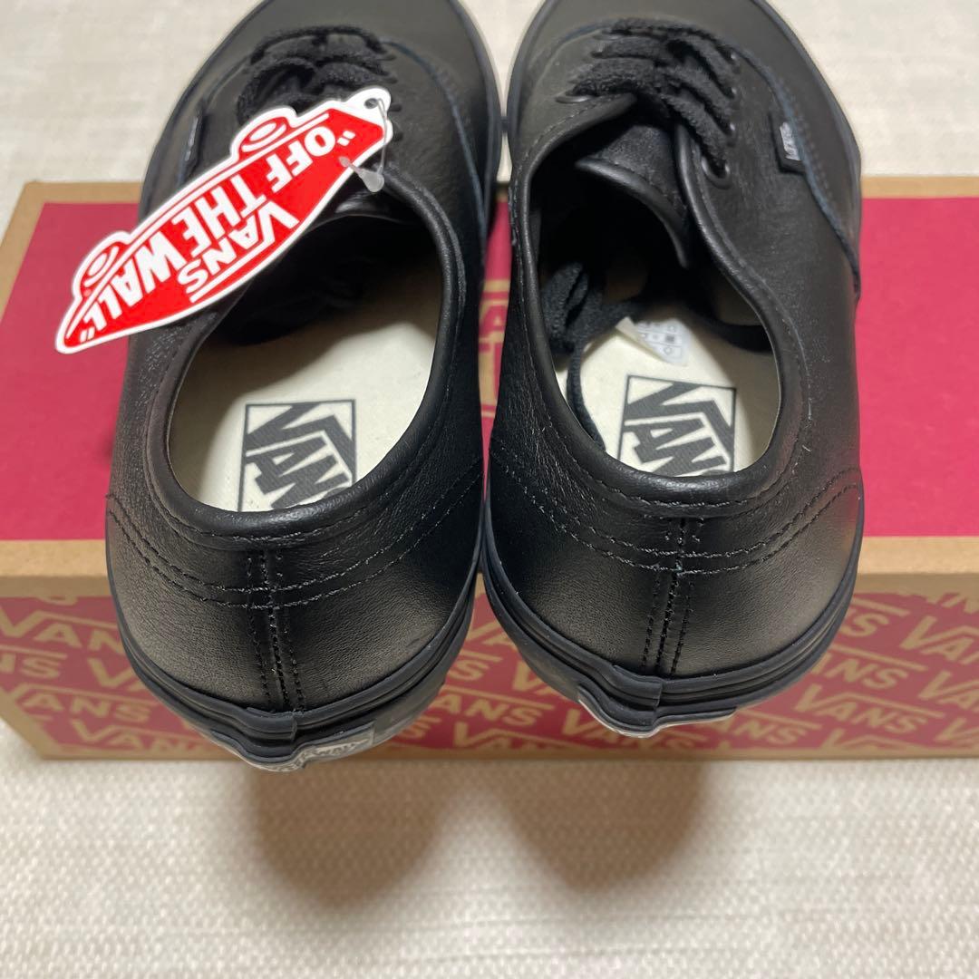 [新品]24cm VANS バンズ authentic leather ブラック