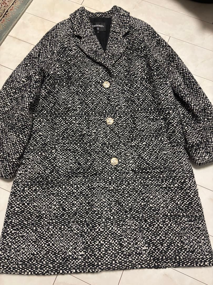 CHANEL ロングコート ツィード　ぴこりんです。