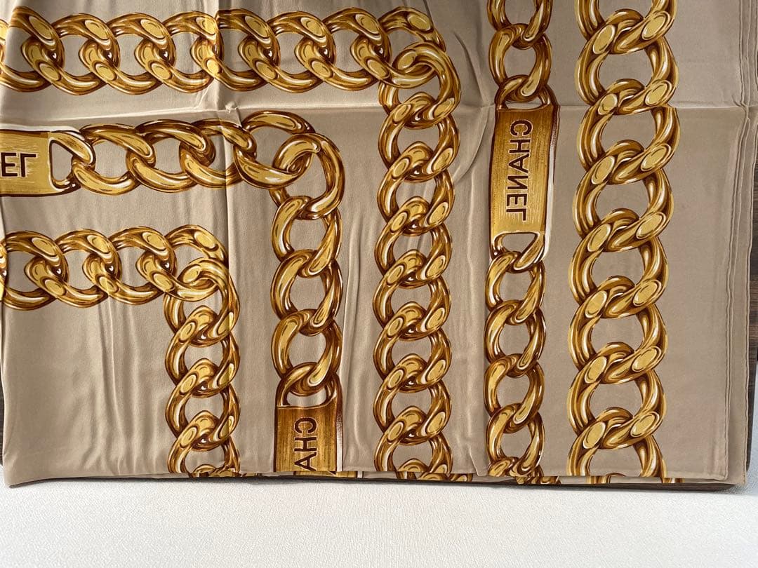 CHANEL シャネル スカーフ 超大判　チェーンスカーフ