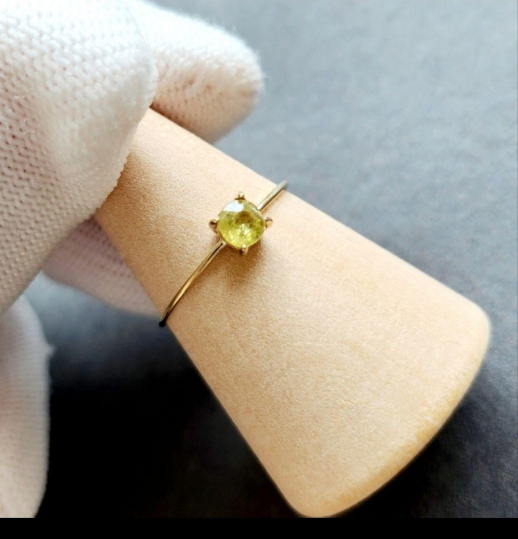 高品質✨K10 スフェーン リング✩*.゜天然石×k10