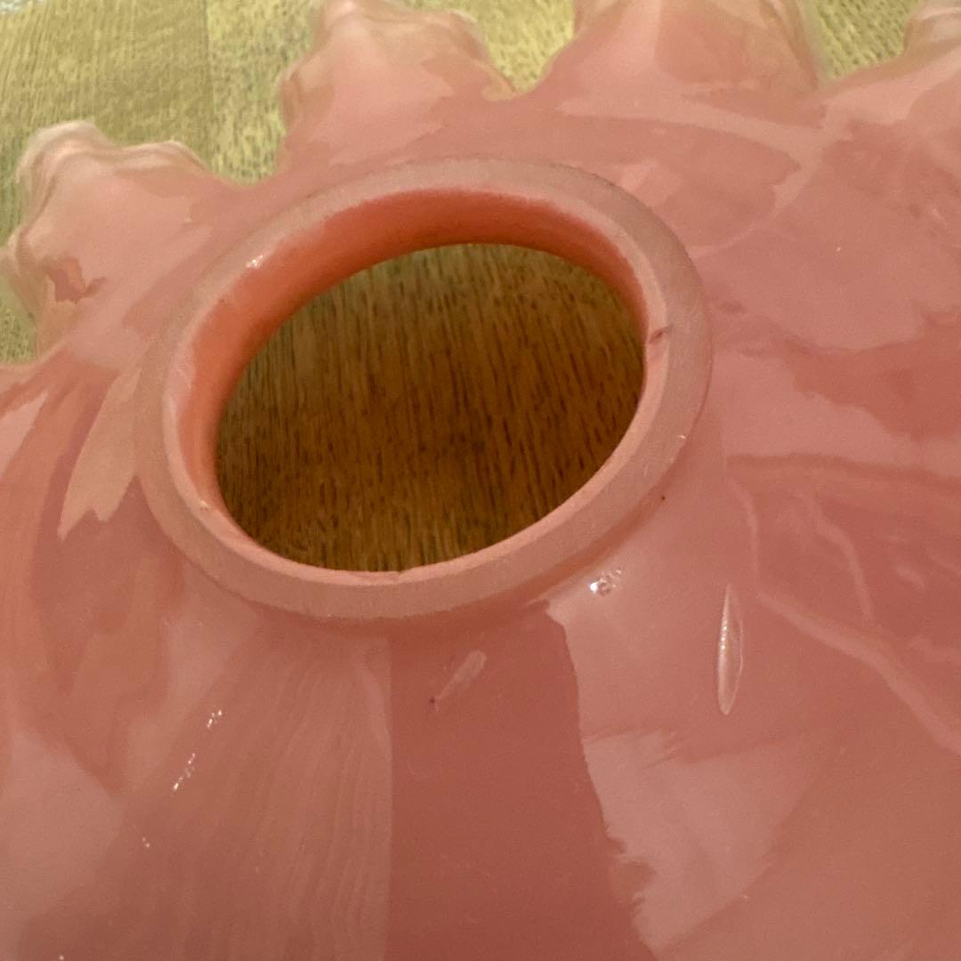 フランスアンティーク　オパールセントガラスシェード