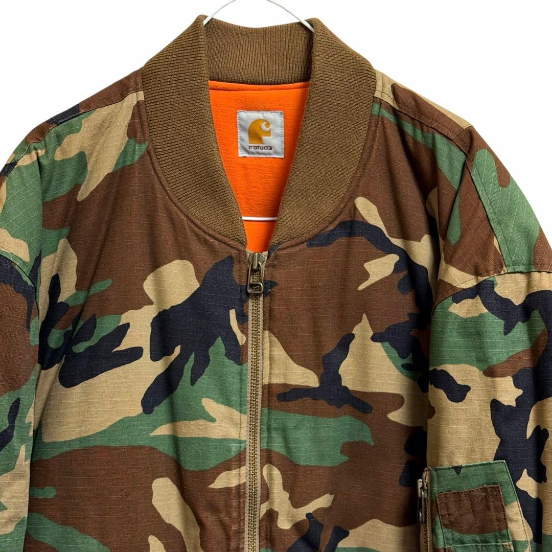 渡*一様 CarharttパロディFAT 迷彩 MA-1 フライトジャケットシン