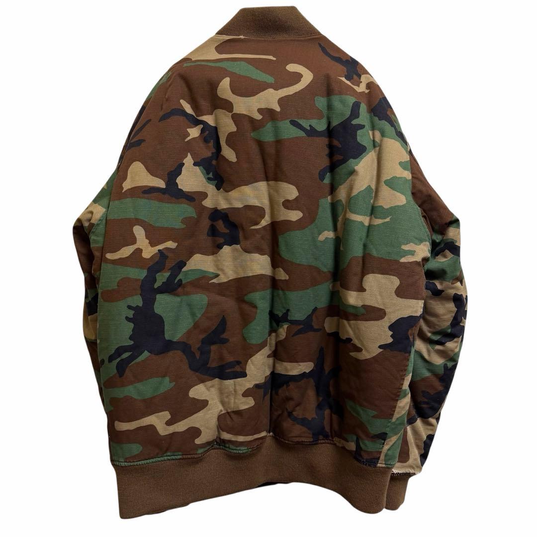 渡*一様 CarharttパロディFAT 迷彩 MA-1 フライトジャケットシン