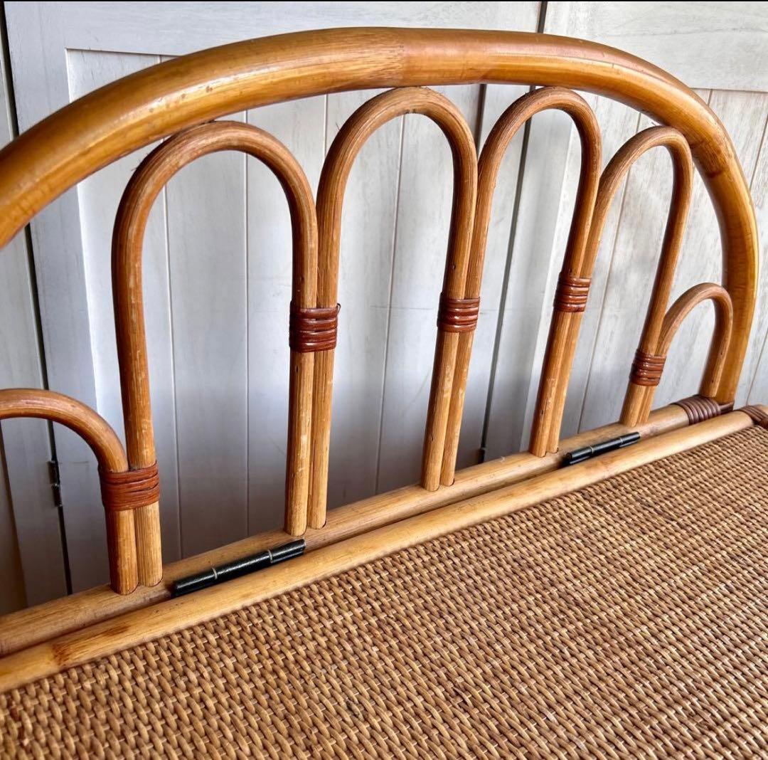 ラタン 籐　ベンチ収納ボックス