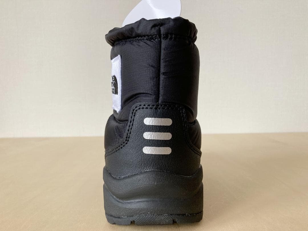 22cm 黒 ノースフェイス キッズ ヌプシ ブーティ ロゴ NFJ52280