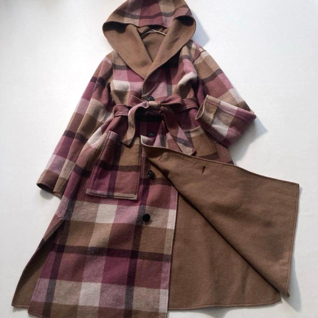 【ポポ】ブルーレーベルクレストブリッジ　ダブルフェイスロングコート