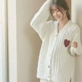 新品　gelato pique ハートニットカーディガン