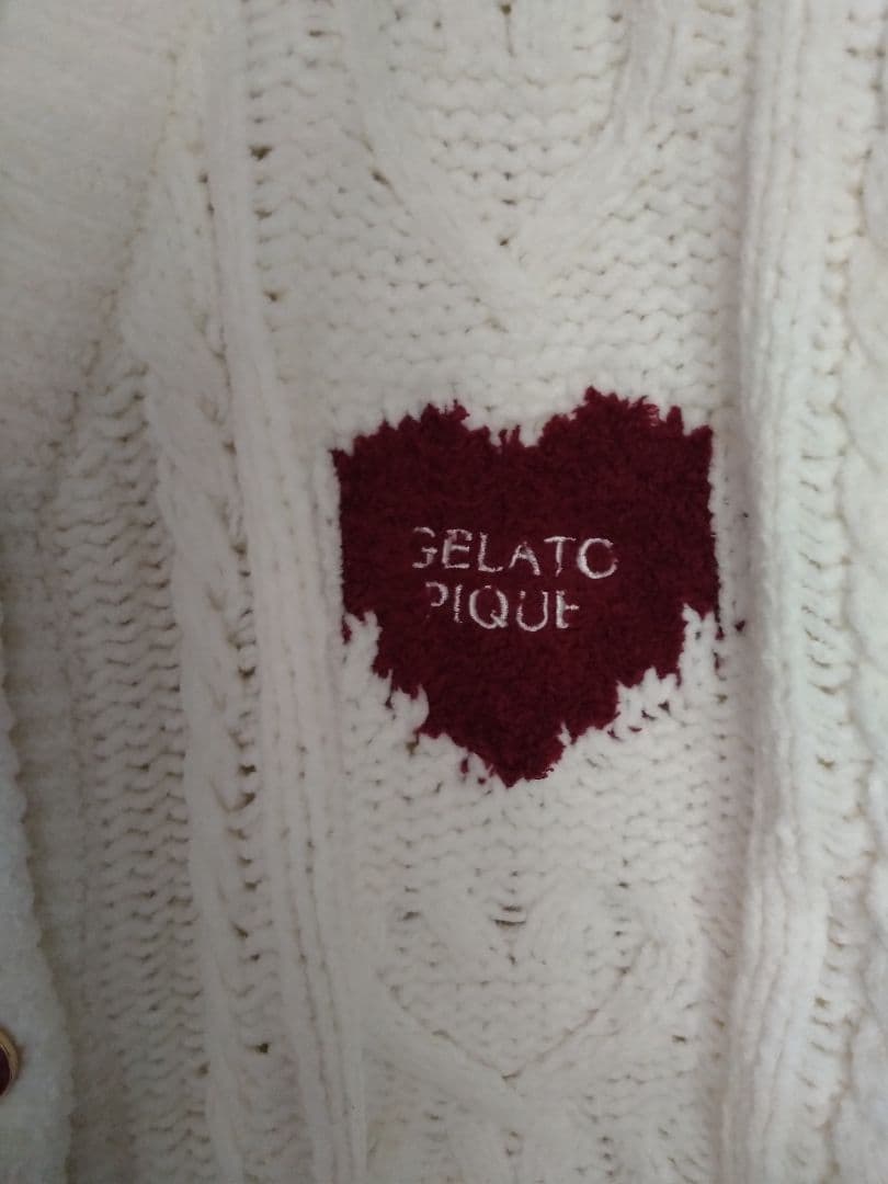 新品　gelato pique ハートニットカーディガン