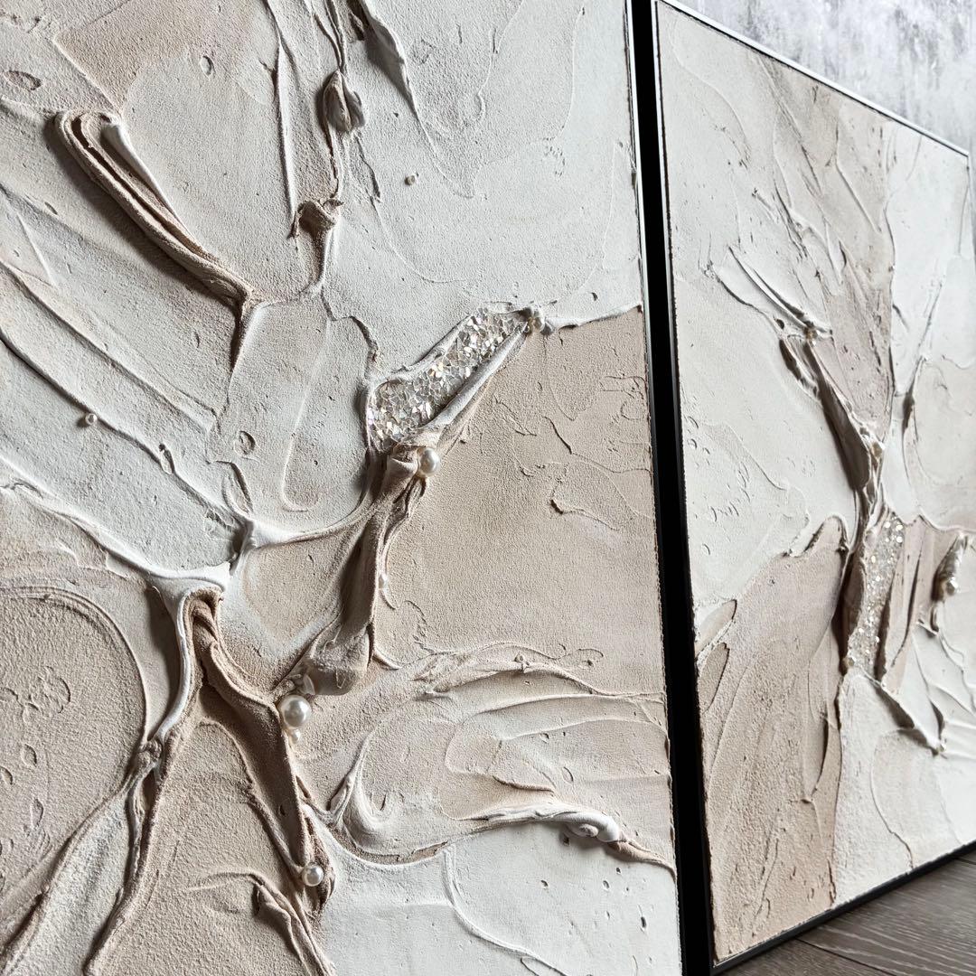 現代アート　40×30㎝　テクスチャーアート　モダン　アートパネル　インテリア