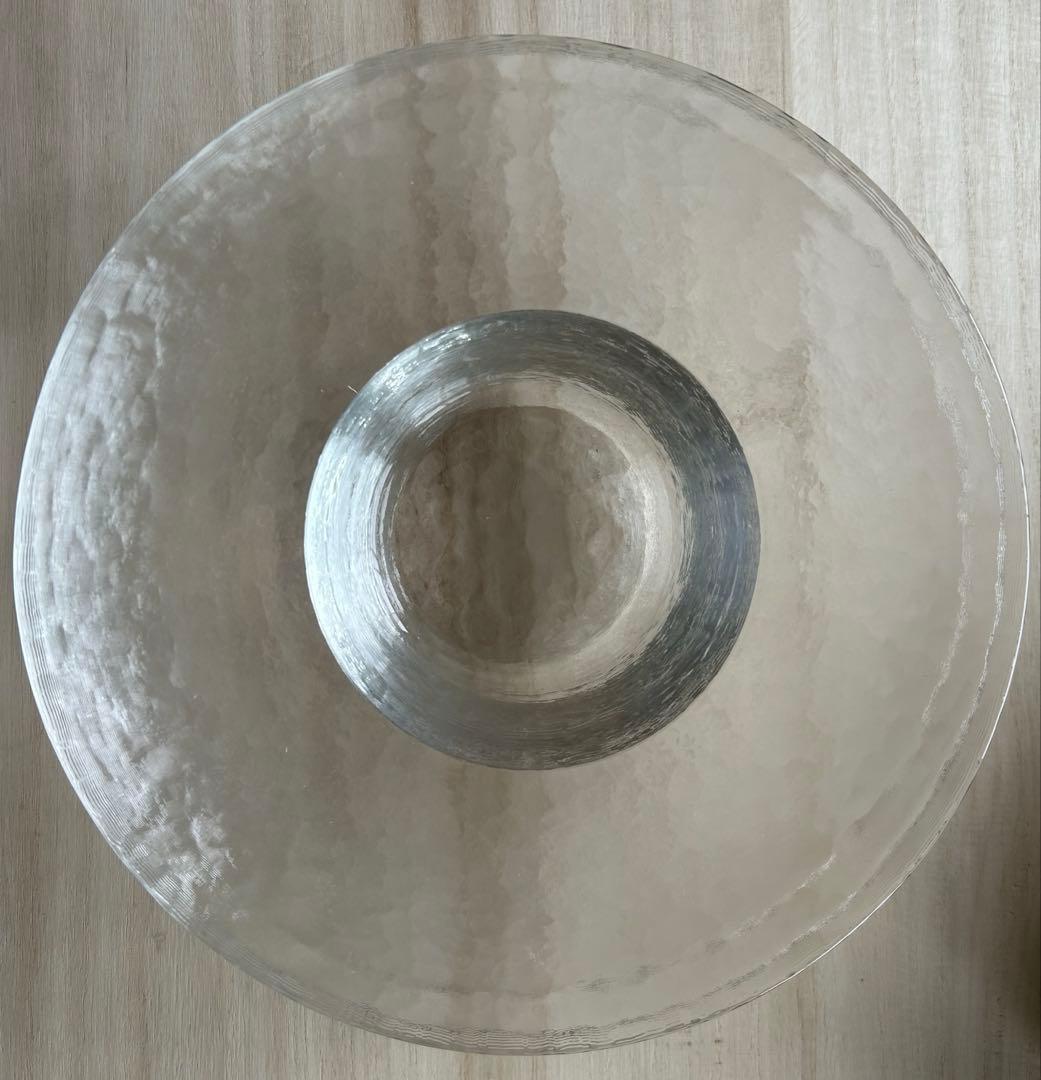 11枚北洋硝子 石塚硝子　ガラス工芸皿 ダブルF リムレット　ガラスプレート