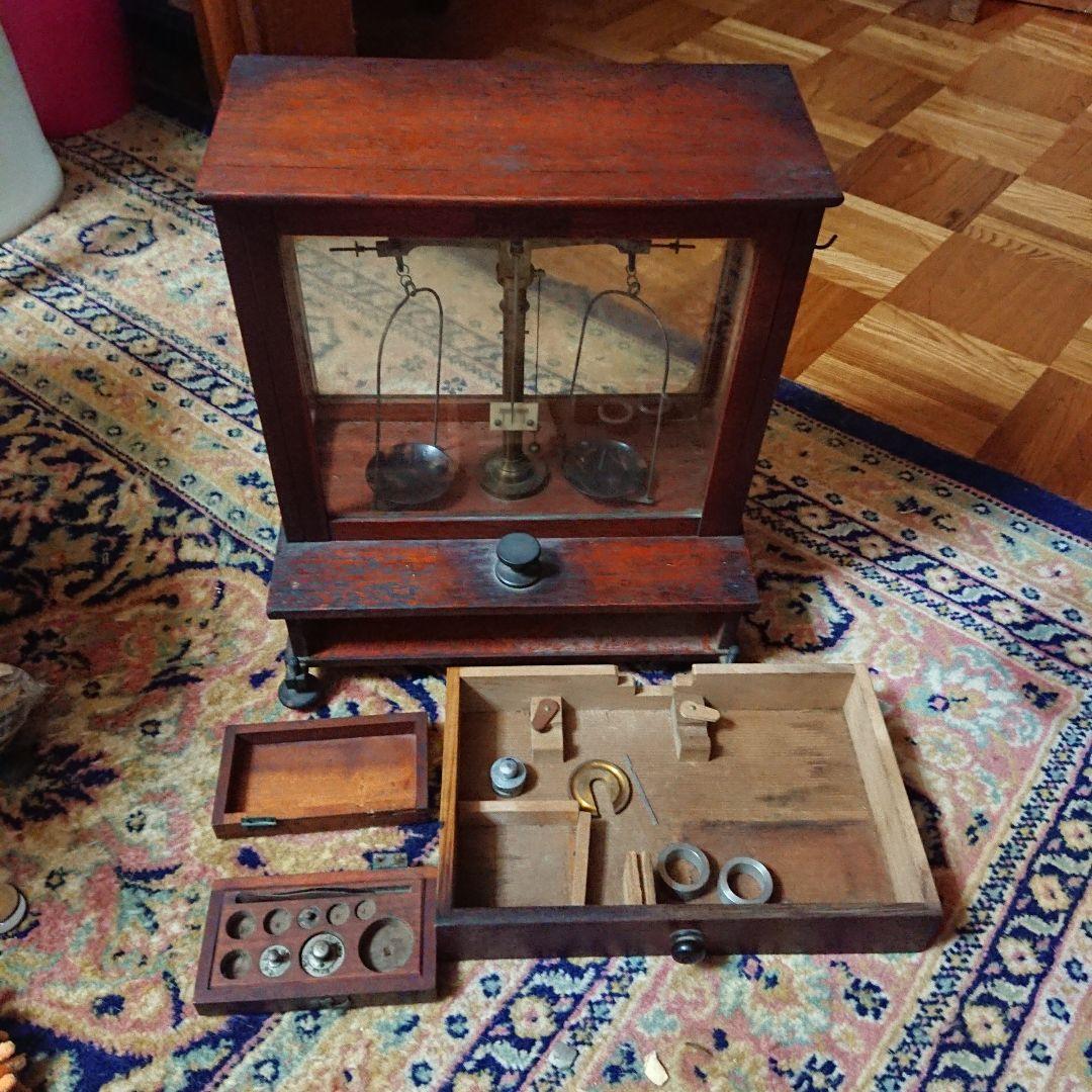 昭和のレトロ品　アンティーク 調剤天秤秤