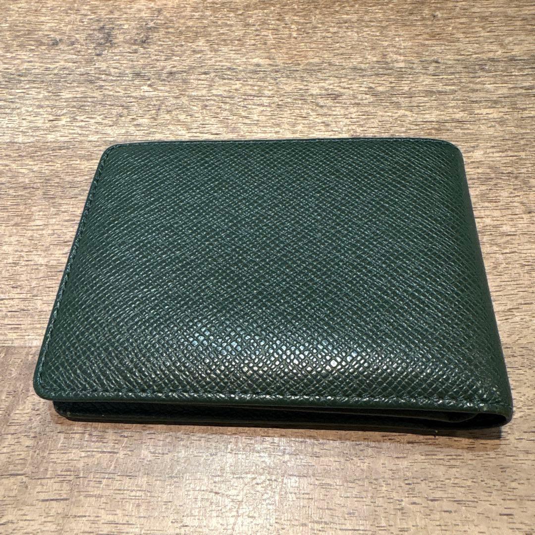 Louis Vuitton ルイヴィトン　二つ折財布　タイガ　ポルトグリーン