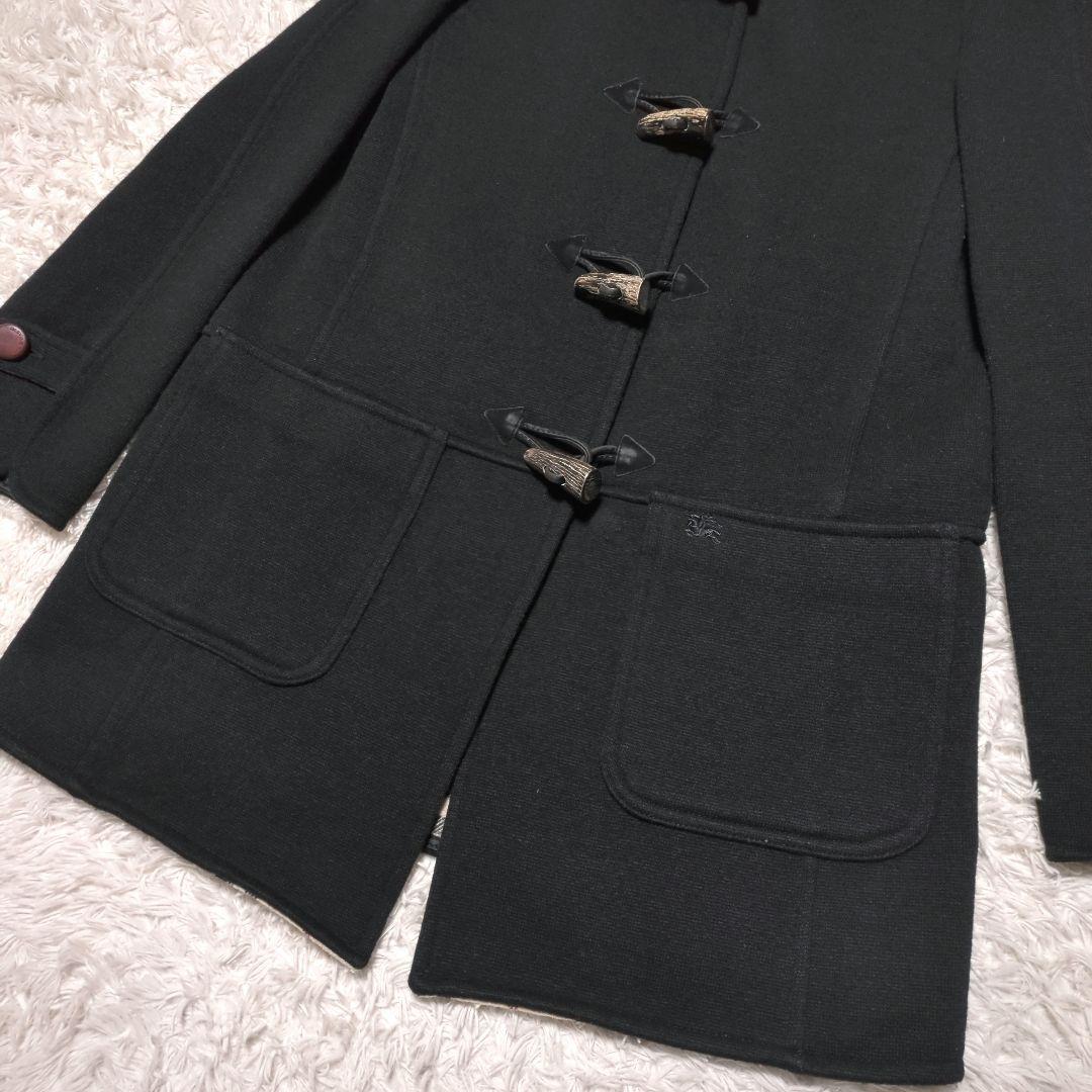 極美品！バーバリーロンドン　ウールダッフルコート ノバチェック　トグル　水牛　L