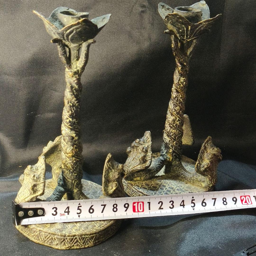 蝋燭台 青銅器 鋳物 チベット密教寺院流出 仏教古美術 骨董 蒐集家放出珍品